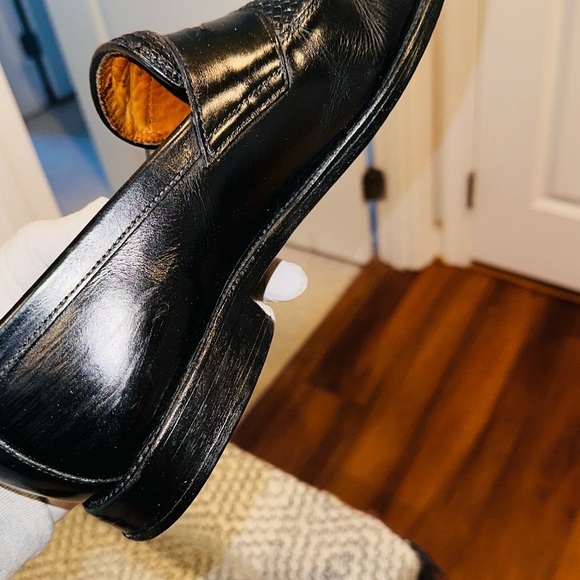 Allen Edmonds Leyland Woven Penny Loafers Split Toe Leather Shoes. - Picture 11 of 12